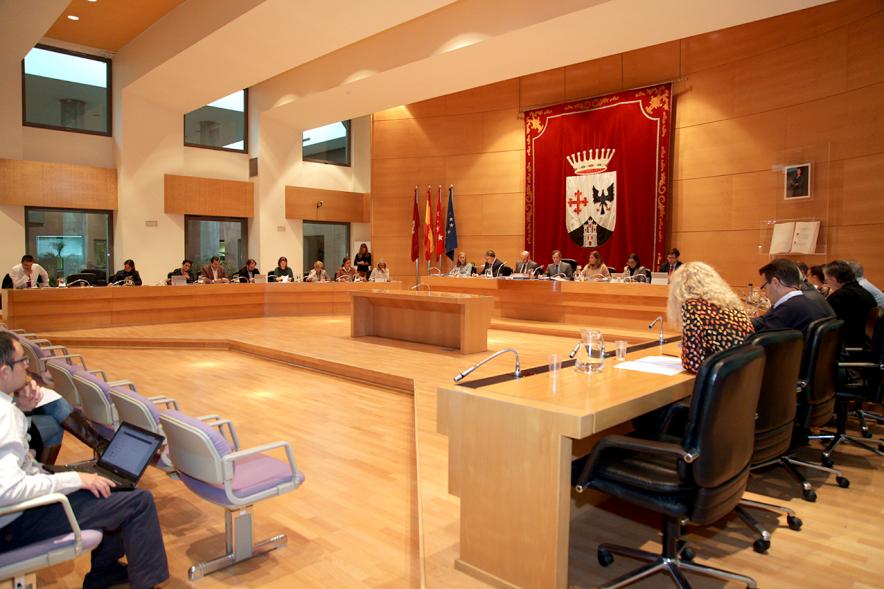 Vista lateral del salón de plenos
