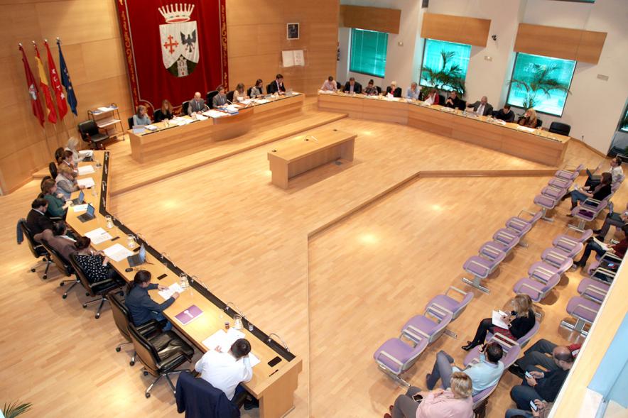 Vista cenital del salón de plenos
