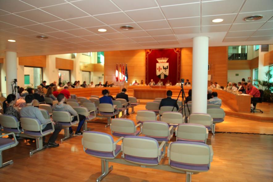 Sesión plenaria vista desde el fondo del salón de plenos