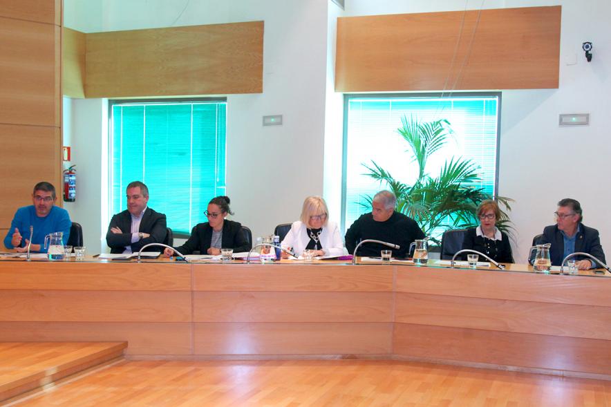 Concejales del PSOE durante el pleno
