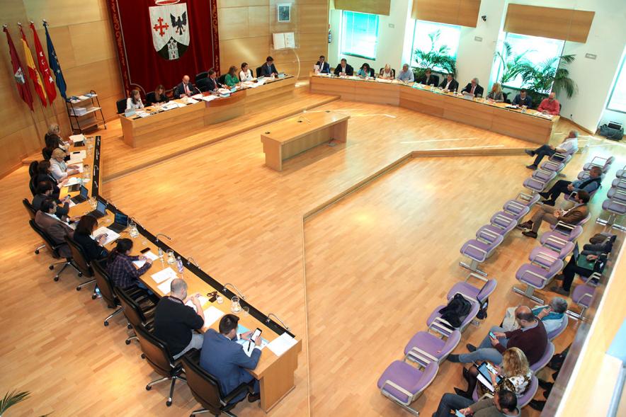 Vista cenital del salón de plenos