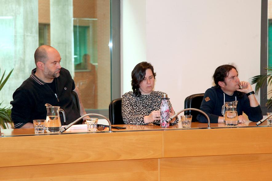 Concejales de Podemos durante el pleno