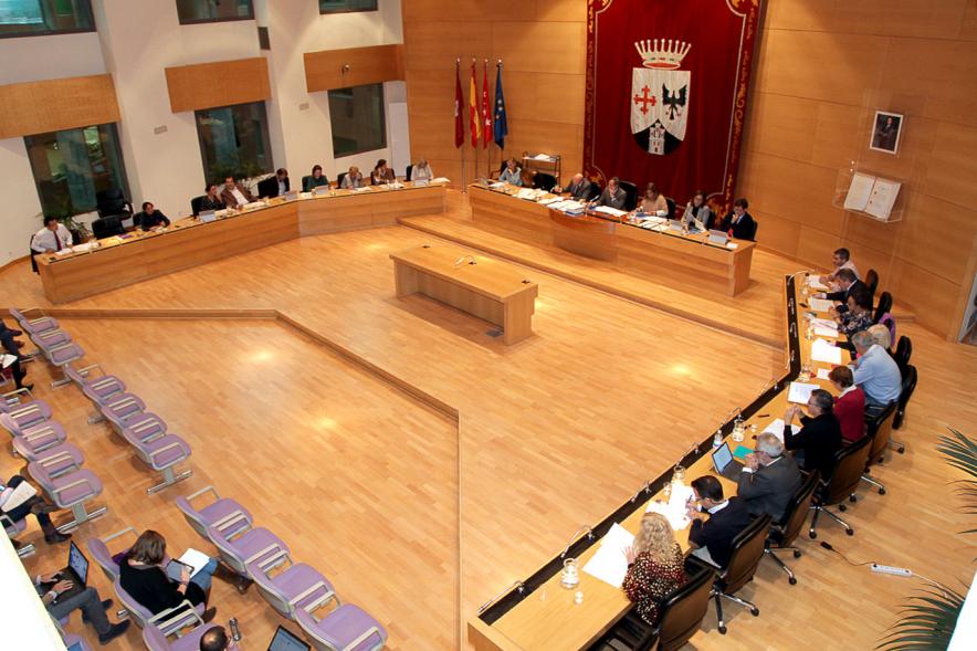 Vista cenital del salón de plenos