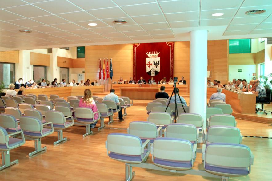 Sesión plenaria vista desde el fondo del salón de plenos