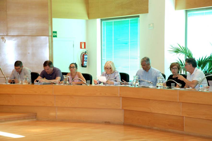 Concejales del PSOE durante el pleno