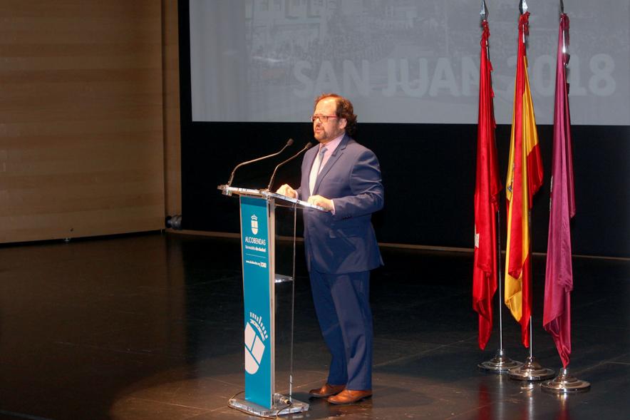 Homenaje a la Policía Local - Día de San Juan 2018 - Imagen del discurso del concejal.
