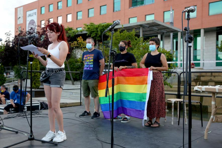 Pregón Día del Orgullo 2021 - Imagen  de los Participantes dando el Pregón.