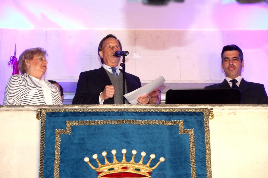 Pregón Fiestas Virgen de la Paz 2019 - Imagen del alcalde García de Vinuesa en un momento de su discurso.