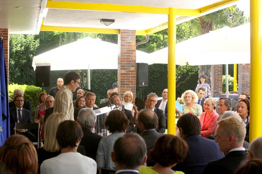 Entrega Premio Cámara de Comercio de Bélgica y Luxemburgo - Imagen panorámica del lugar donde se celebra el acto.