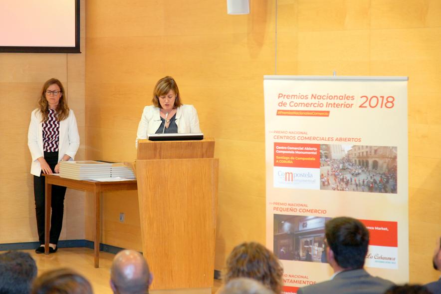 Entrega Premios Nacionales de Comercio Interior 2018 -  Imagen de una persona dirigiéndose al público asistente.