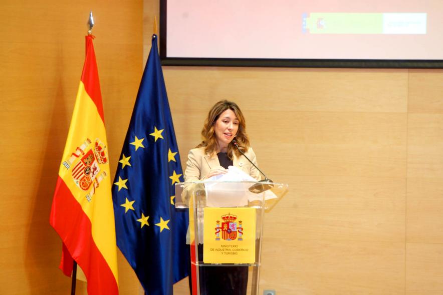 Entrega Premios Nacionales de Comercio Interior 2018 - Imagen de un momento del discurso de la secretaria de Estado de Comercio, Xiana Méndez.