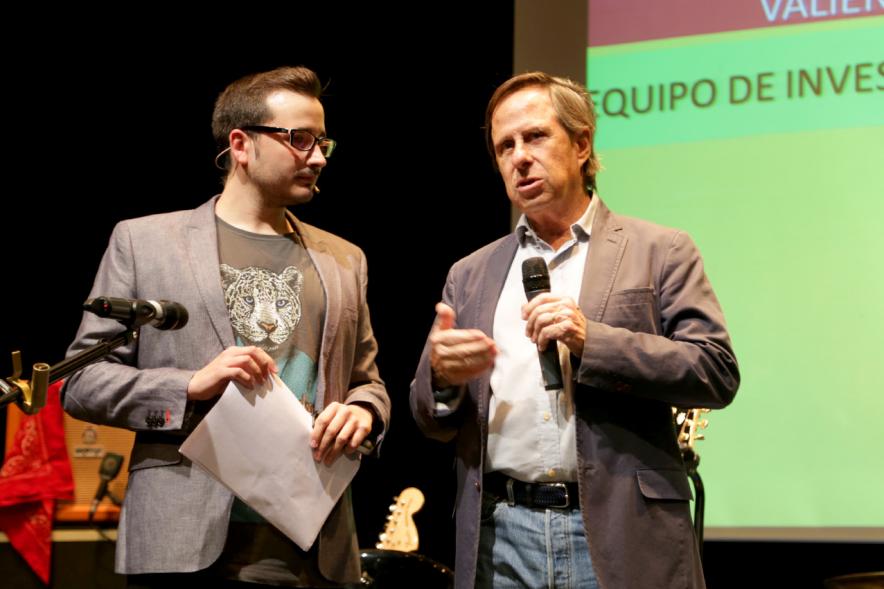 Gala Entrega de Premios Jovenes Alcobendas 2017 - El alcalde en el escenario.