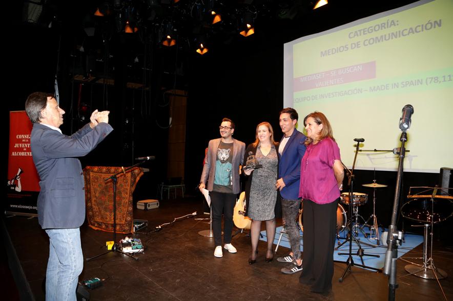 Gala Entrega de Premios Jovenes Alcobendas 2017 -  El alcalde en el escenario.
