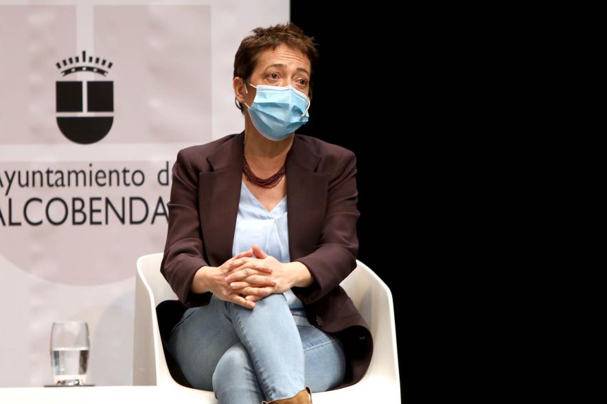 María Guerra durante la rueda de prensa