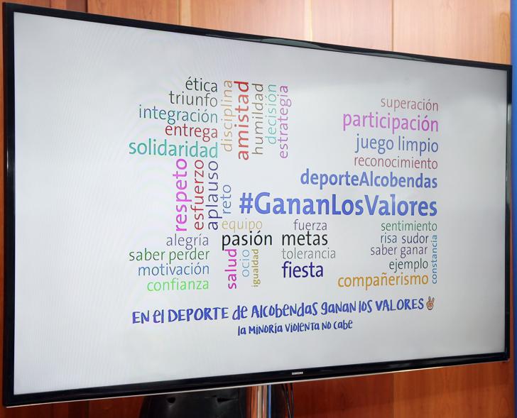 Presentación Campaña en el Deporte de Alcobendas Ganan los Valores -Imagen del cartel de la presentación