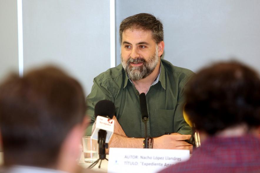 Nacho López Llandres en la presentación de su libro. 