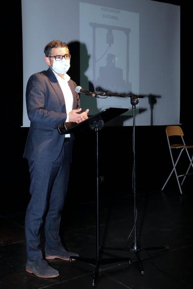 Alcalde Rafael Sánchez, en presentación del libro. 