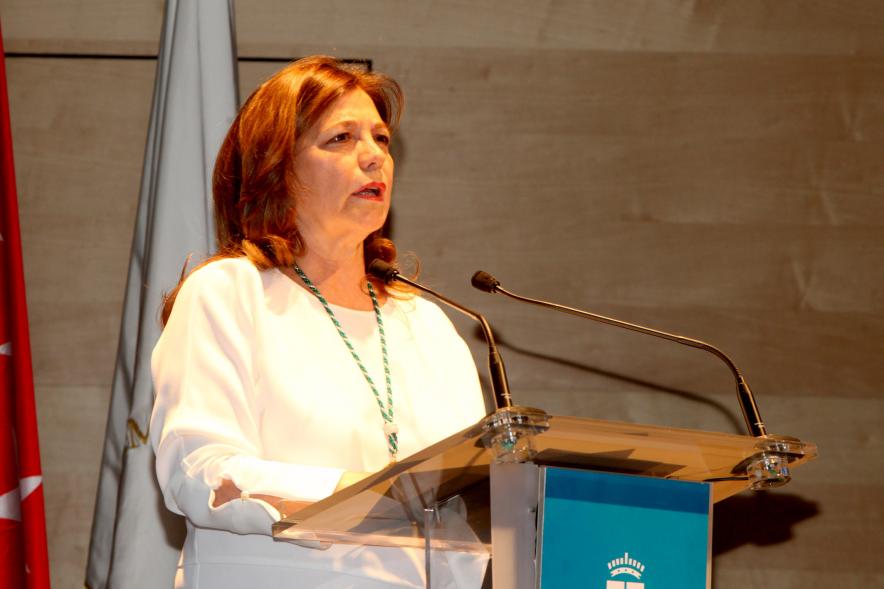 Presentación Fiestas Virgen de la Paz 2019 - Imagen del discurso de la presentadora.