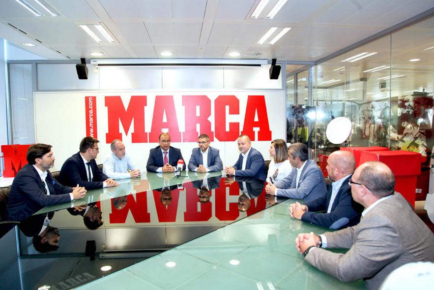 Presentación Madrid International Cup U14 2019 - Imagen los representantes de la organización en un momento de la presentación.