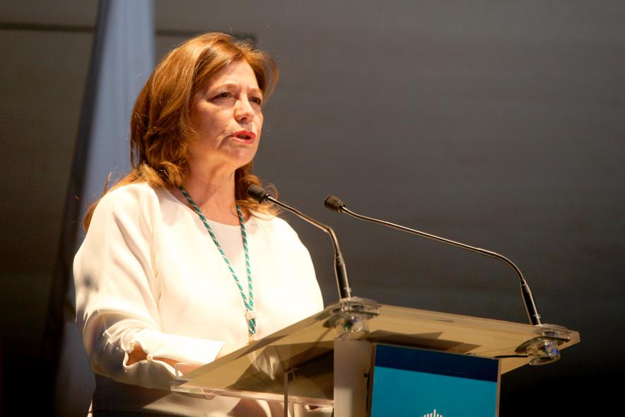 Presentación Fiestas Virgen de la Paz 2019 -  Imagen del discurso de la presentadora.