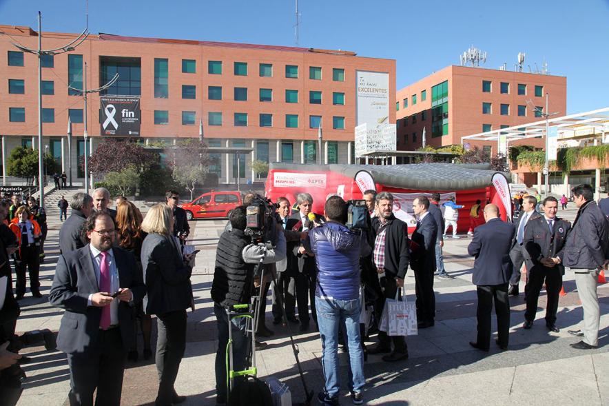 Presentación Semana de la Prevención de Incendios -  Las autoridades con la prensa.