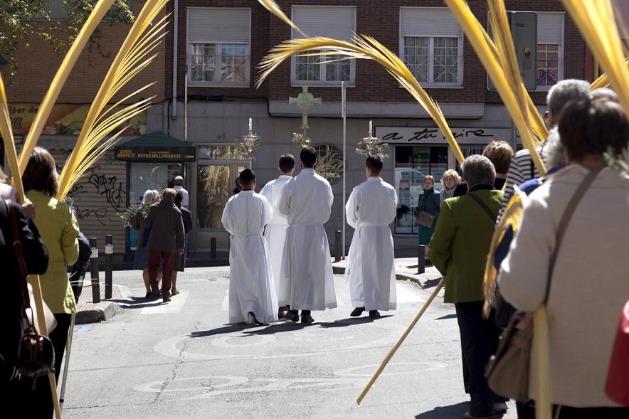Semana Santa 2017 - Procesión de Domingo de Ramos - Imagen de un momento de la procesión de Domingo de Ramos.
