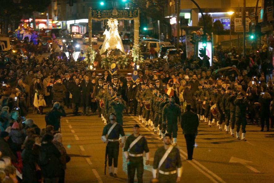 Procesión de la Virgen de La Paz 2017 - La banda militar.