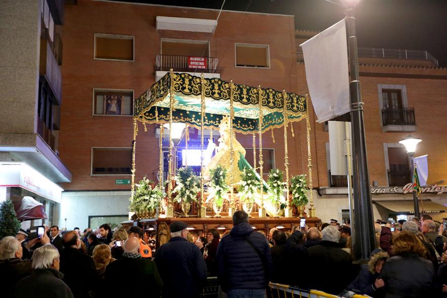 Procesión Virgen de la Paz 2018 - La Virgen iluminada.