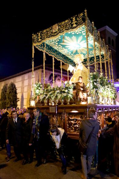 Procesión Virgen de la Paz 2018 - La carroza de la Virgen.