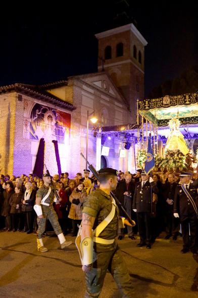 Procesión Virgen de la Paz 2018 - La escolta militar.