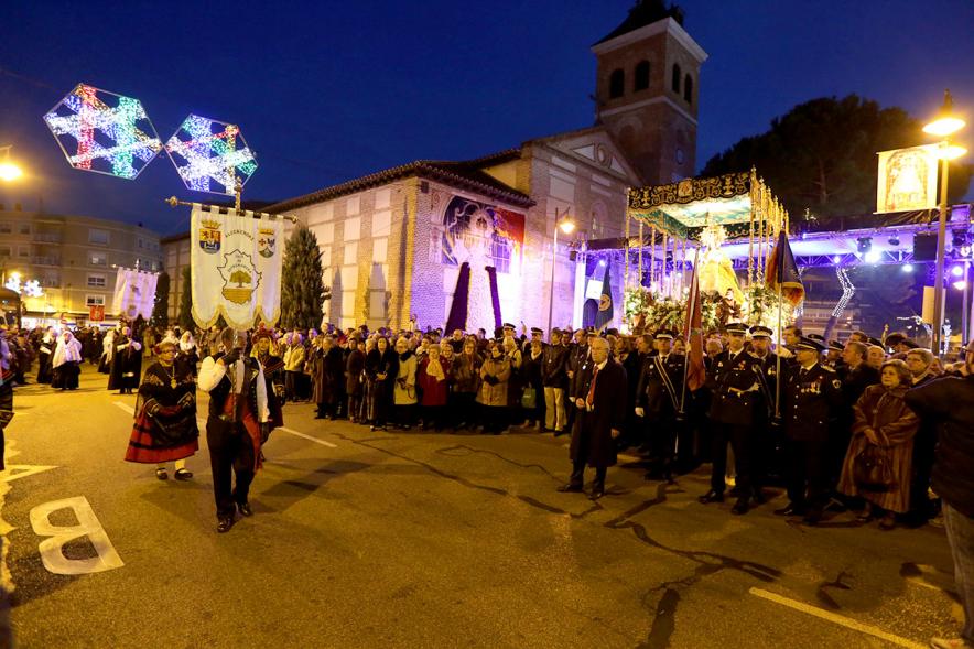 Procesión Virgen de la Paz 2018 - Imagen frontal del grupo de gaitas.