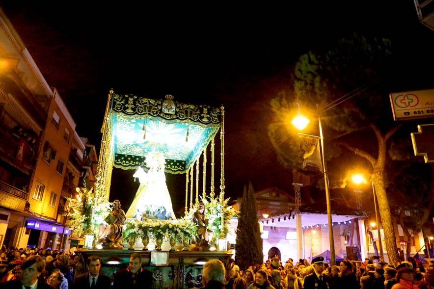 Vista nocturna. Procesión Virgen de la Paz 2020