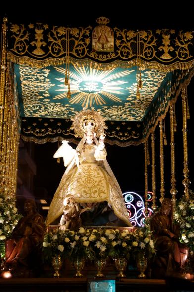 Fiestas Virgen de la Paz 2019 - Procesión Virgen de la Paz - Imagen primer plano de la Virgen de la Paz.