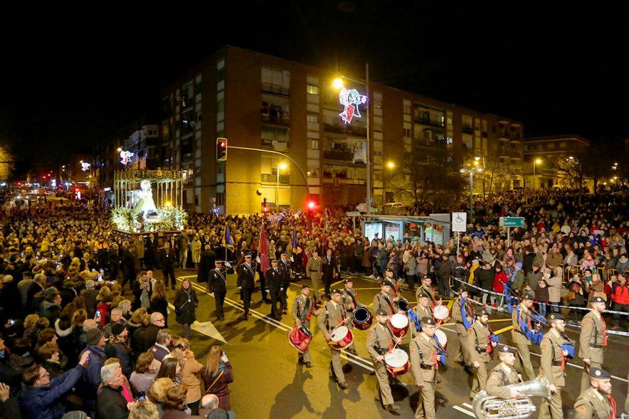Desfile de la banda en la Procesión Virgen de la Paz 2020 
