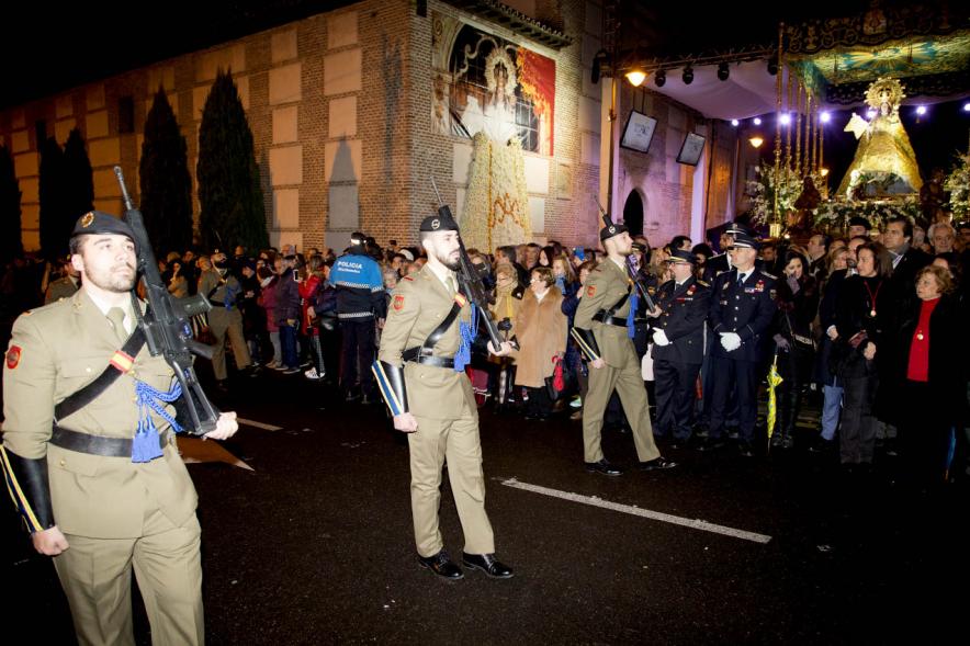 Desfile militar. Procesión Virgen de la Paz 2020