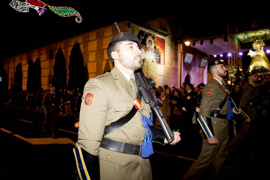 Desfile militar. Procesión Virgen de la Paz 2020 