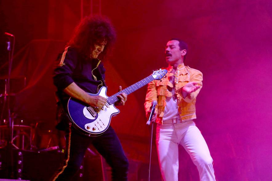 Miembros de la banda en un momento del concierto