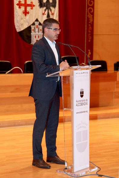 Recepción Club Taekwondo - Imagen del alcalde Rafael Sánchez Acera en un momento de su discurso.