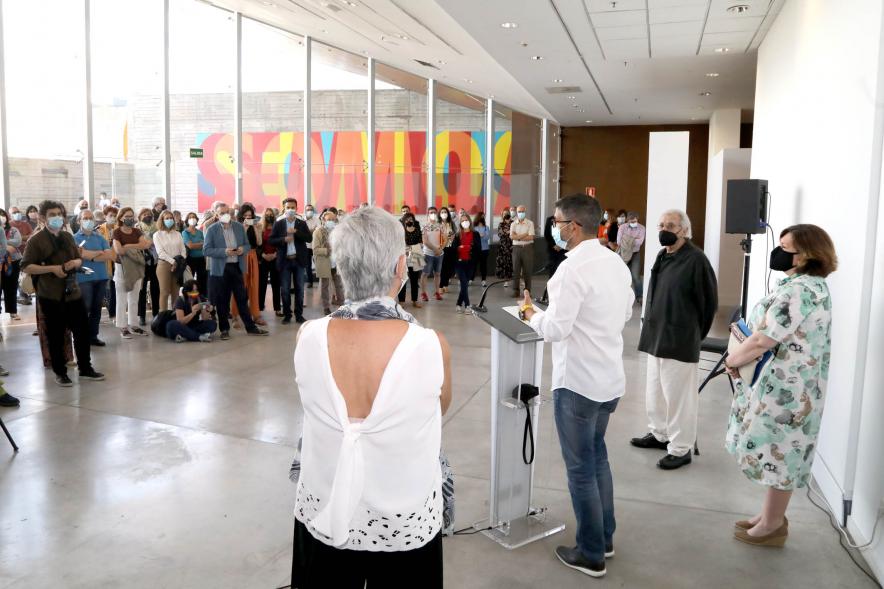Inauguración Exposición Ramón Masats -Imagen del alcalde Rafael Sánchez Acera en un momento de su intervención.