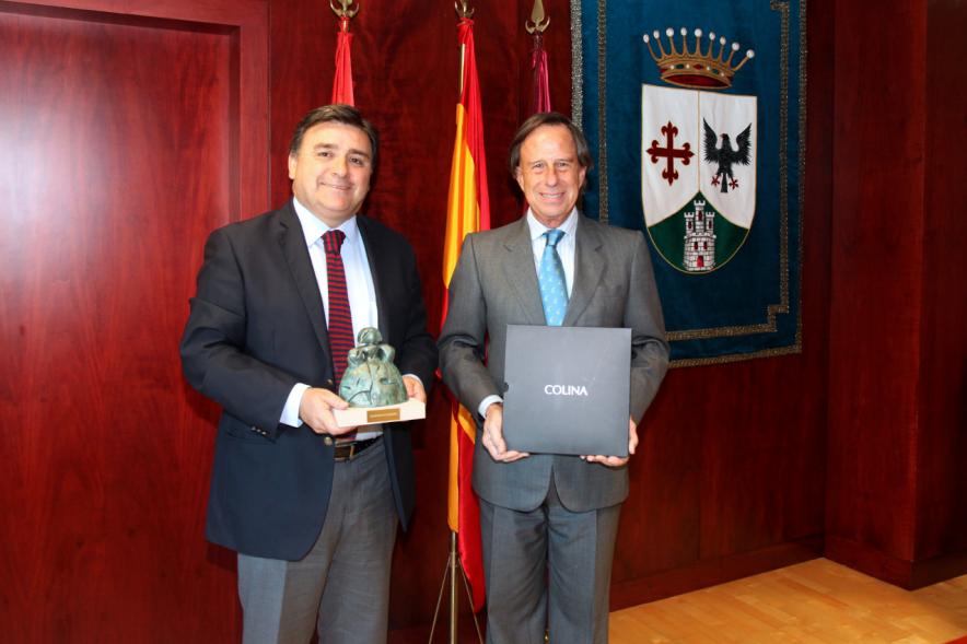 Recepción al Alcalde de Colina (Chile) -  Los dos alcaldes.