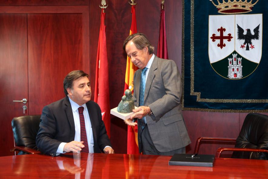 Recepción al Alcalde de Colina (Chile) -  Los dos alcaldes.
