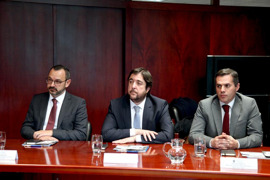 Recepción de Delegación Portuguesa - Imagen de la delegación de Portugal.  
