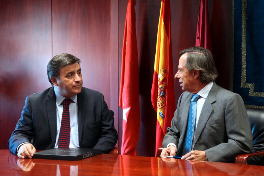 Recepción al Alcalde de Colina (Chile) - Los dos alcaldes.