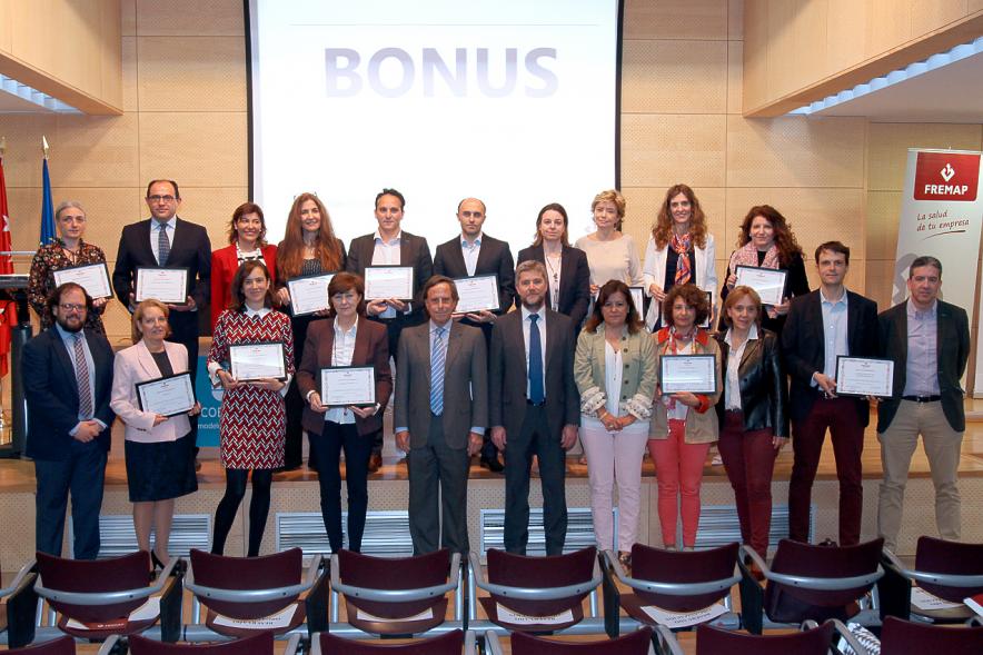 Reconocimientos FREMAP - Posado de todos los premiados de Fremap con el alcalde.