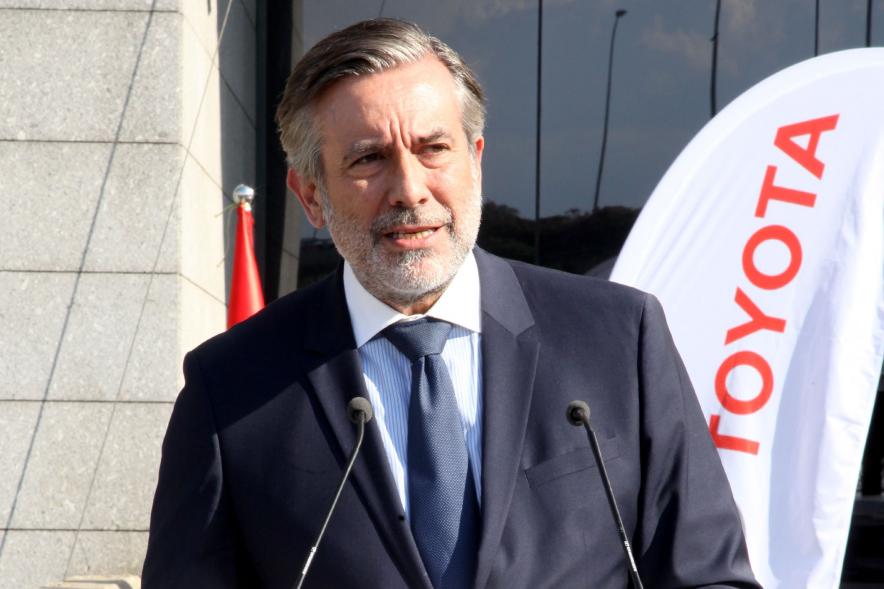 Entrega Reconocimiento a Toyota por Protección Civil de Madrid - Primer plano de Enrique  López, consejero de la Comunidad de Madrid.