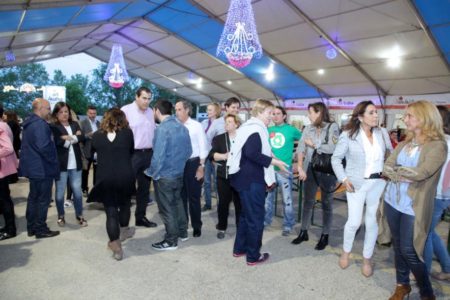 Ambiente en caseta durante la visita