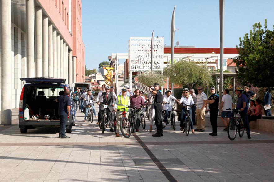 Semana de la Movilidad - Recorrido en Bicicleta - Grupo de participantes.