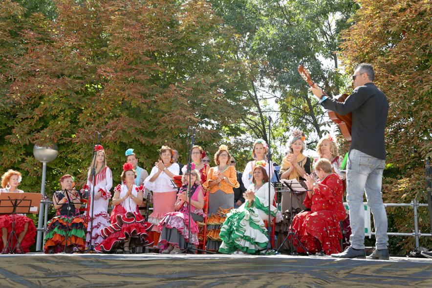 Romería Andaluza e Inauguración del Busto de Luís Infante -Cantante actuando en la romería.