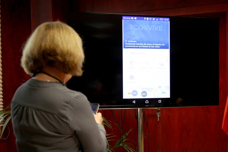 Rueda de Prensa Presentación Nueva App Alcobendas - Imagen de un momento de la presentación de la app.