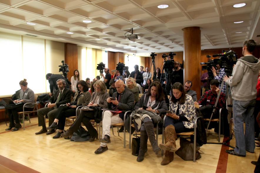 Rueda de Prensa del Consejo de Gobierno de la Comunidad de Madrid - Imagen de un momento de la rueda de prensa.